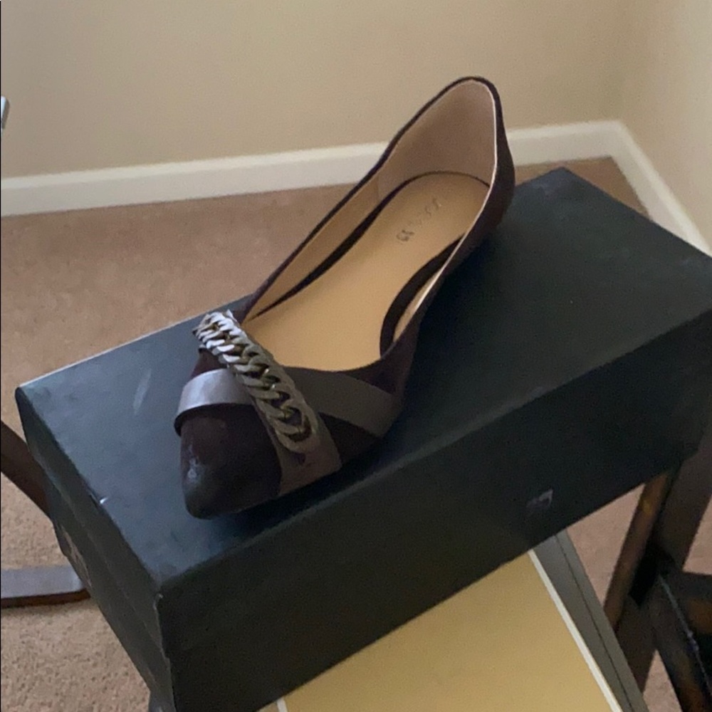 Josie Chocolate Suede Flats